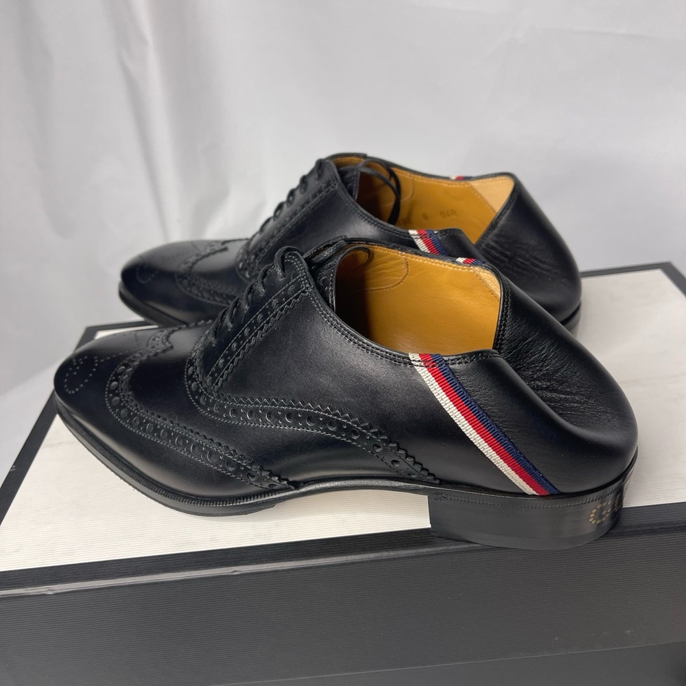 $890 Gucci men’s size 6G= US 7 soft heels Oxford shoes new in box - Picture 6 of 15